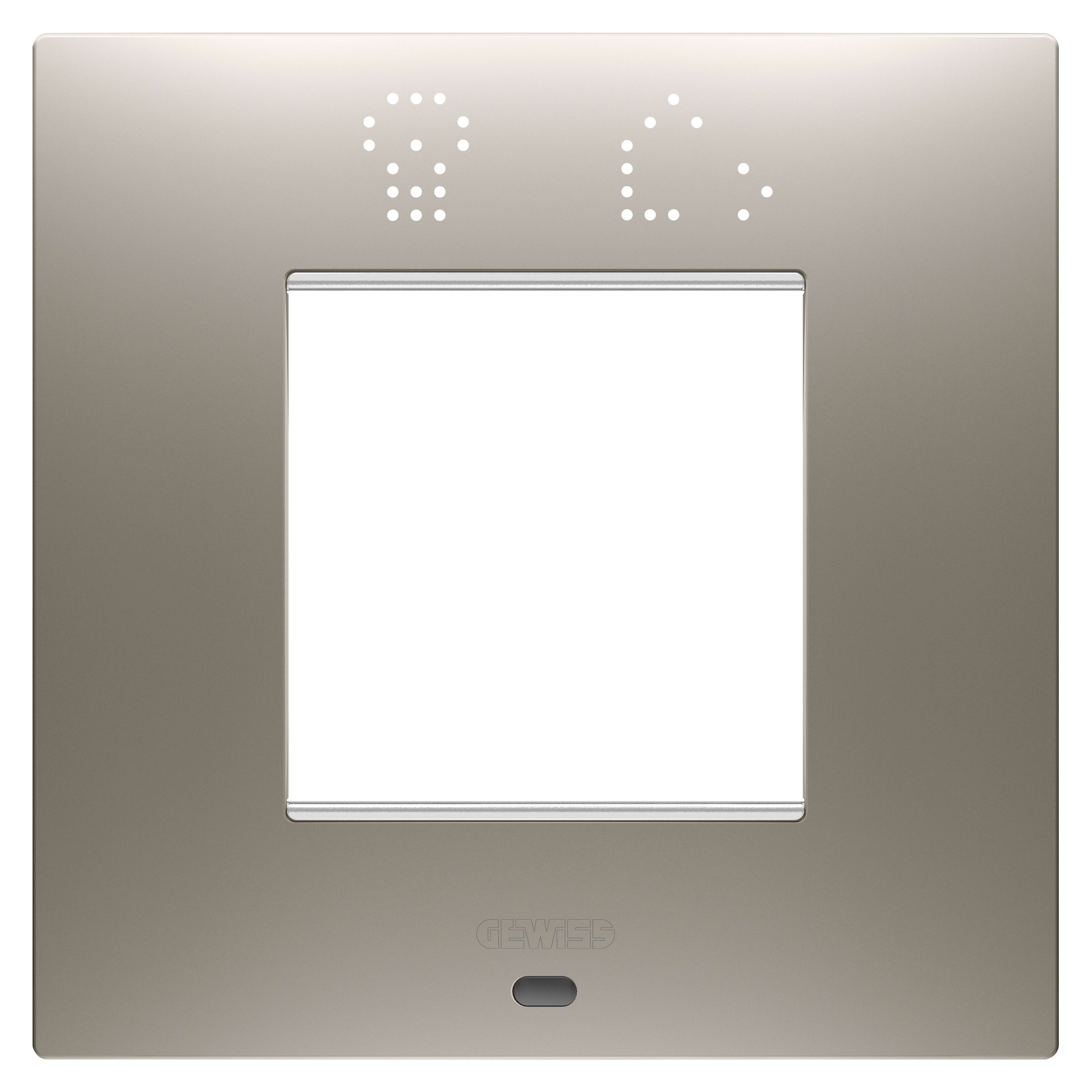 GEWISS - GEWGW16022SST PLACCA EGO SMART INT 2M ACCIAIO
