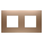 GEWISS - GEWGW16023CS PLACCA EGO INTERNATIONAL - IN TECNOPOLIMERO VERNICIATO - 2+2 POSTI ORIZZONTALE - RAME CHIARO - CHORUSMART