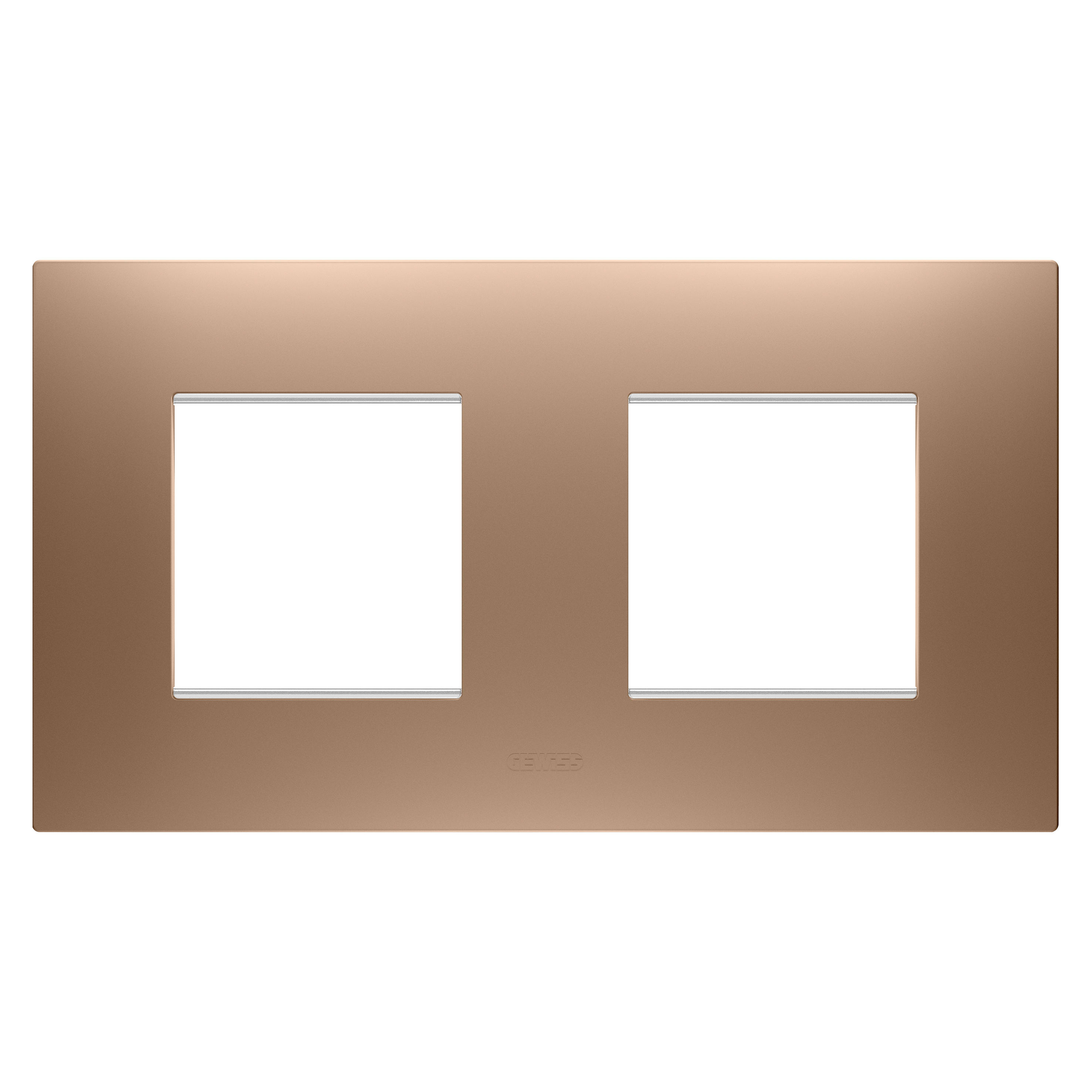 GEWISS - GEWGW16023CS PLACCA EGO INT.2+2M O RAME CHIARO