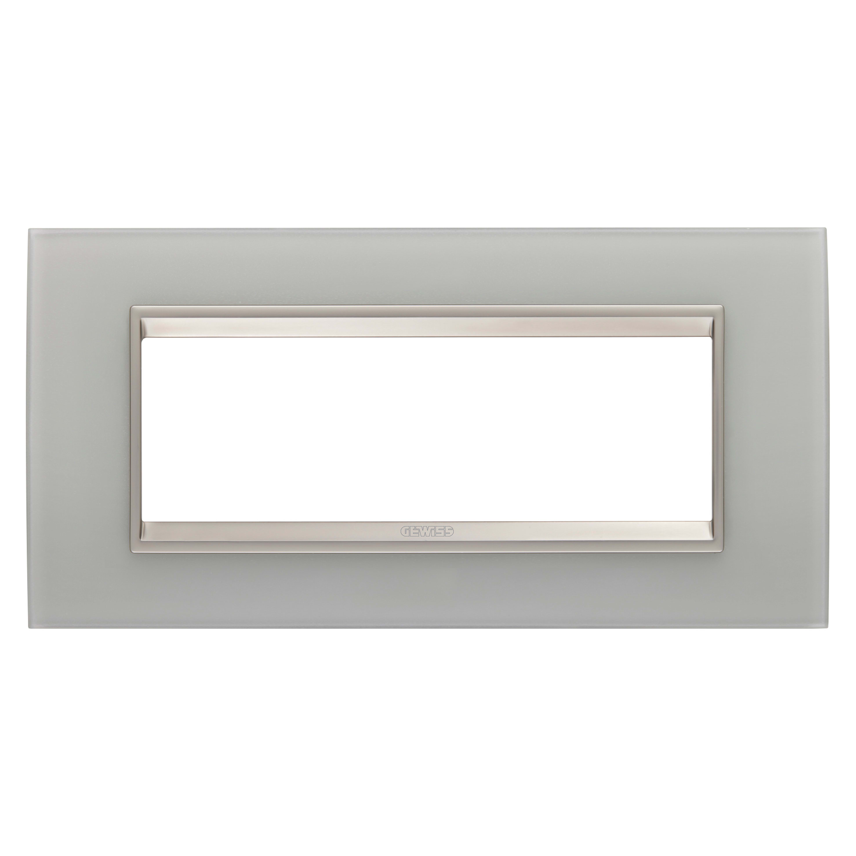 GEWISS GEWGW16206GT PLACCA LUX 6M VETRO NATURAL REFLECT.