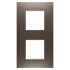 GEWISS - GEWGW16024BS PLACCA EGO INTERNATIONAL - IN TECNOPOLIMERO VERNICIATO - 2+2 POSTI VERTICALE - BROWN SHADE - CHORUSMART
