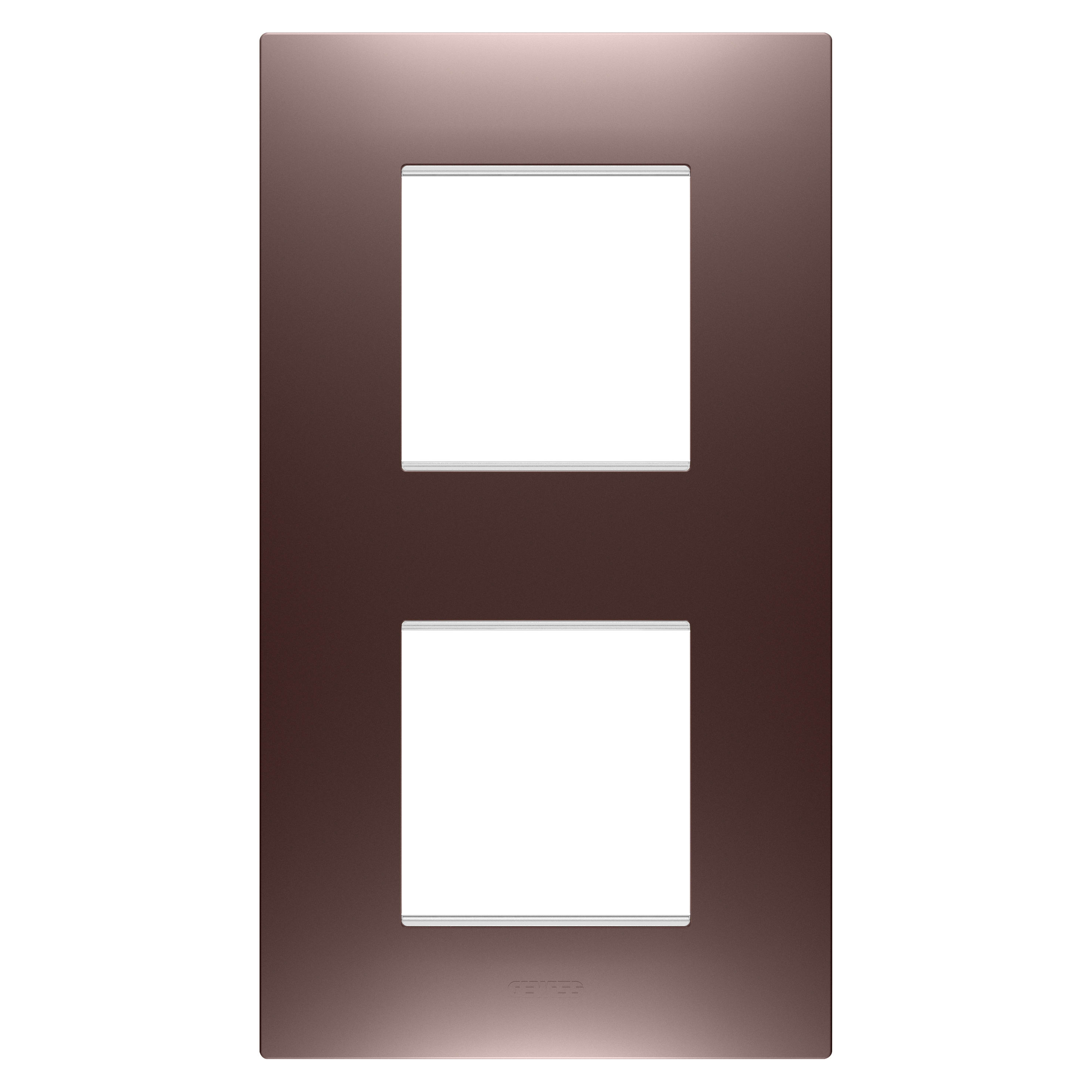 GEWISS - GEWGW16024CP PLACCA EGO INT.2+2M V RAME