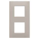 GEWISS - GEWGW16024DS PLACCA EGO INTERNATIONAL - IN TECNOPOLIMERO - 2+2 POSTI VERTICALE - DARK SAND - CHORUSMART