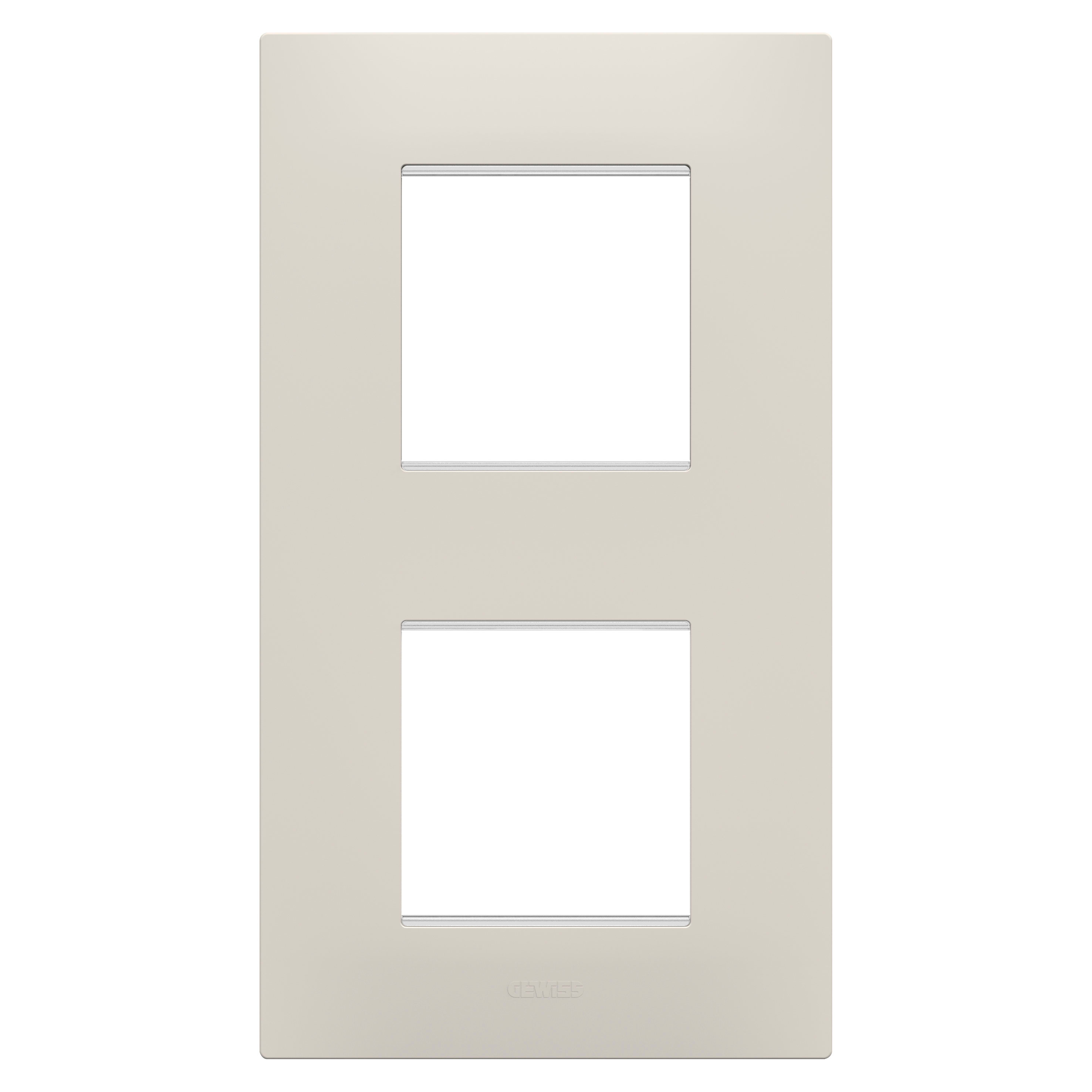 GEWISS - GEWGW16024NB PLACCA EGO INTERNATIONAL - IN TECNOPOLIMERO - 2+2 POSTI VERTICALE - NATURAL BEIGE - CHORUSMART