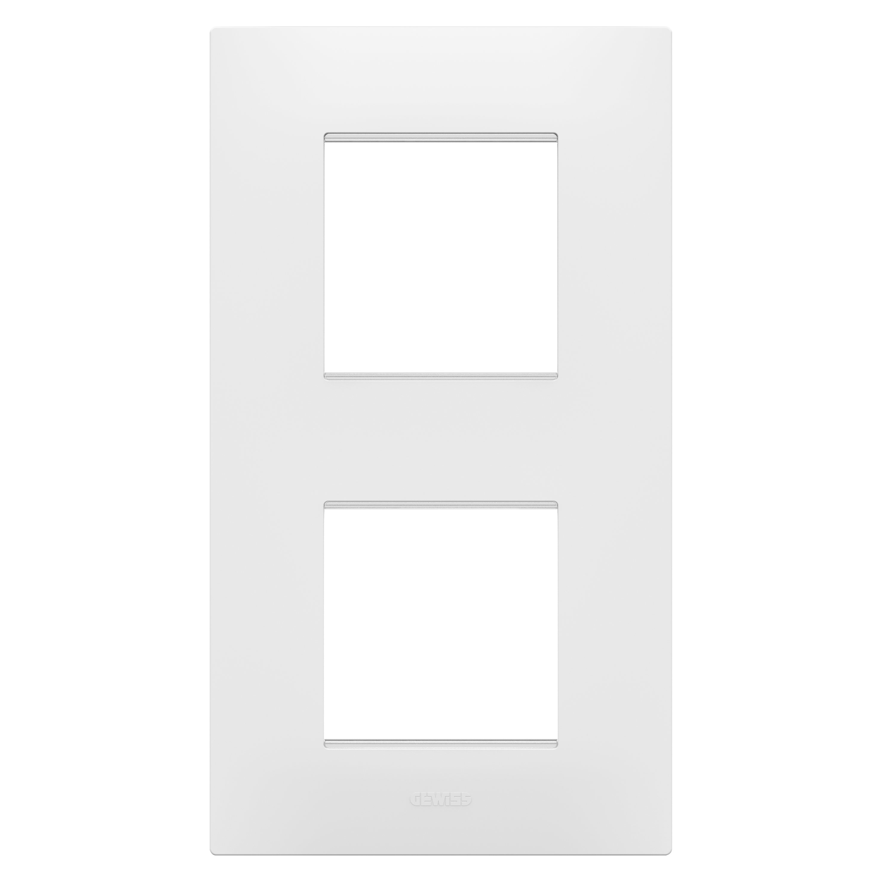 GEWISS - GEWGW16024PW PLACCA EGO INTERNATIONAL - IN TECNOPOLIMERO - 2+2 POSTI VERTICALE - BIANCO SATINATO - CHORUSMART