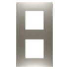 GEWISS - GEWGW16024ST PLACCA EGO INTERNATIONAL - IN TECNOPOLIMERO VERNICIATO - 2+2 POSTI VERTICALE - ACCIAIO - CHORUSMART