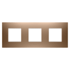 GEWISS - GEWGW16026CS PLACCA EGO INTERNATIONAL - IN TECNOPOLIMERO VERNICIATO - 2+2+2 POSTI ORIZZONTALE - RAME CHIARO - CHORUSMART