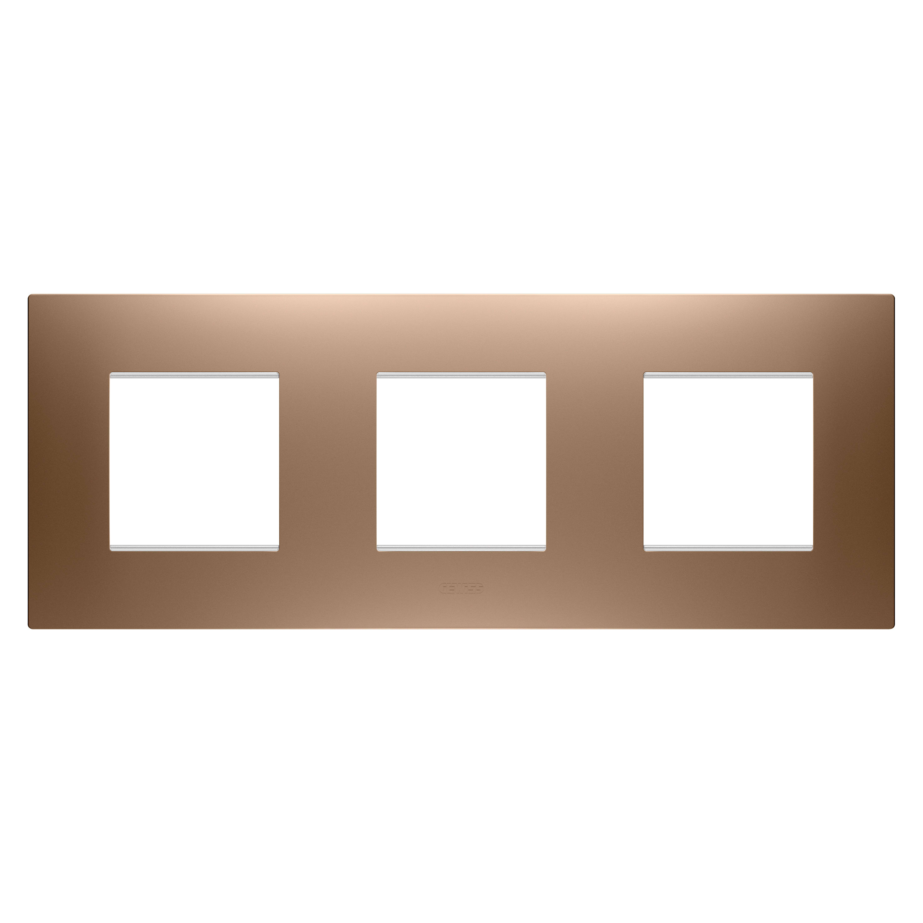 GEWISS - GEWGW16026CS PLACCA EGO INT.2+2+2M O RAME CHIARO