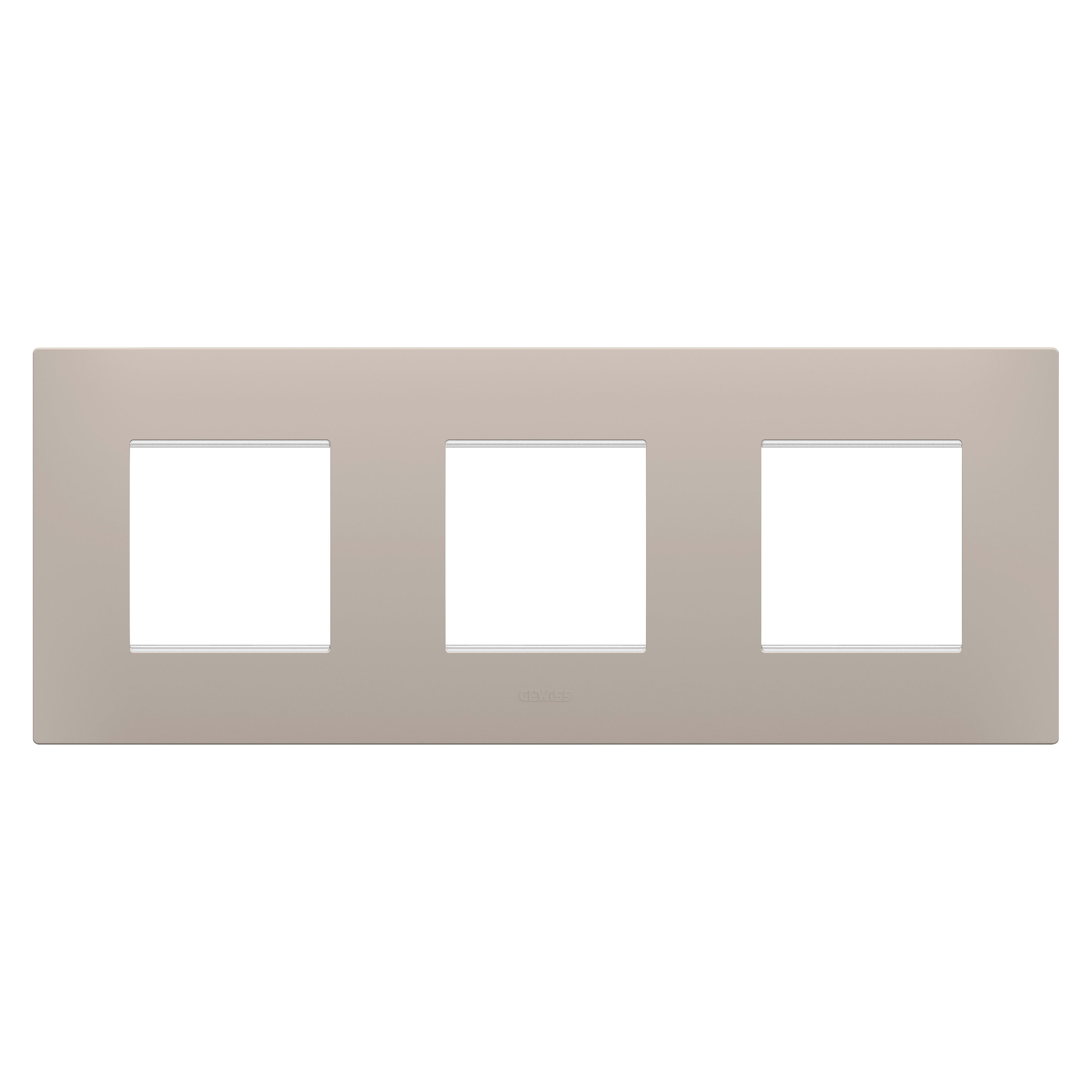 GEWISS - GEWGW16026DS PLACCA EGO INTERNATIONAL - IN TECNOPOLIMERO - 2+2+2 POSTI ORIZZONTALE - DARK SAND - CHORUSMART