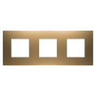 GEWISS - GEWGW16026SG PLACCA EGO INTERNATIONAL - IN TECNOPOLIMERO VERNICIATO - 2+2+2 POSTI ORIZZONTALE - ORO - CHORUSMART