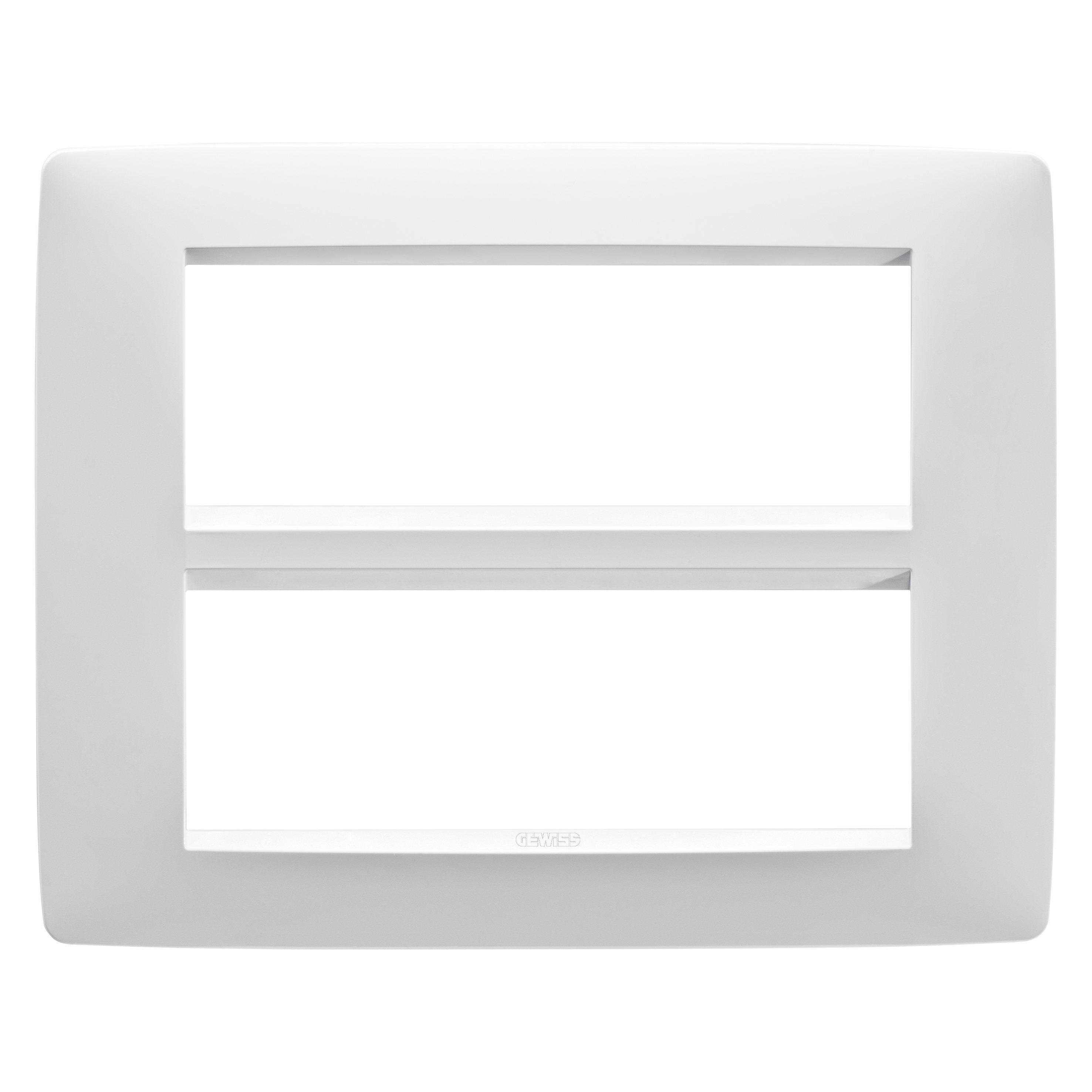 GEWISS GEWGW16112VW PLACCA ONE 6+6M BIANCO SATINATO