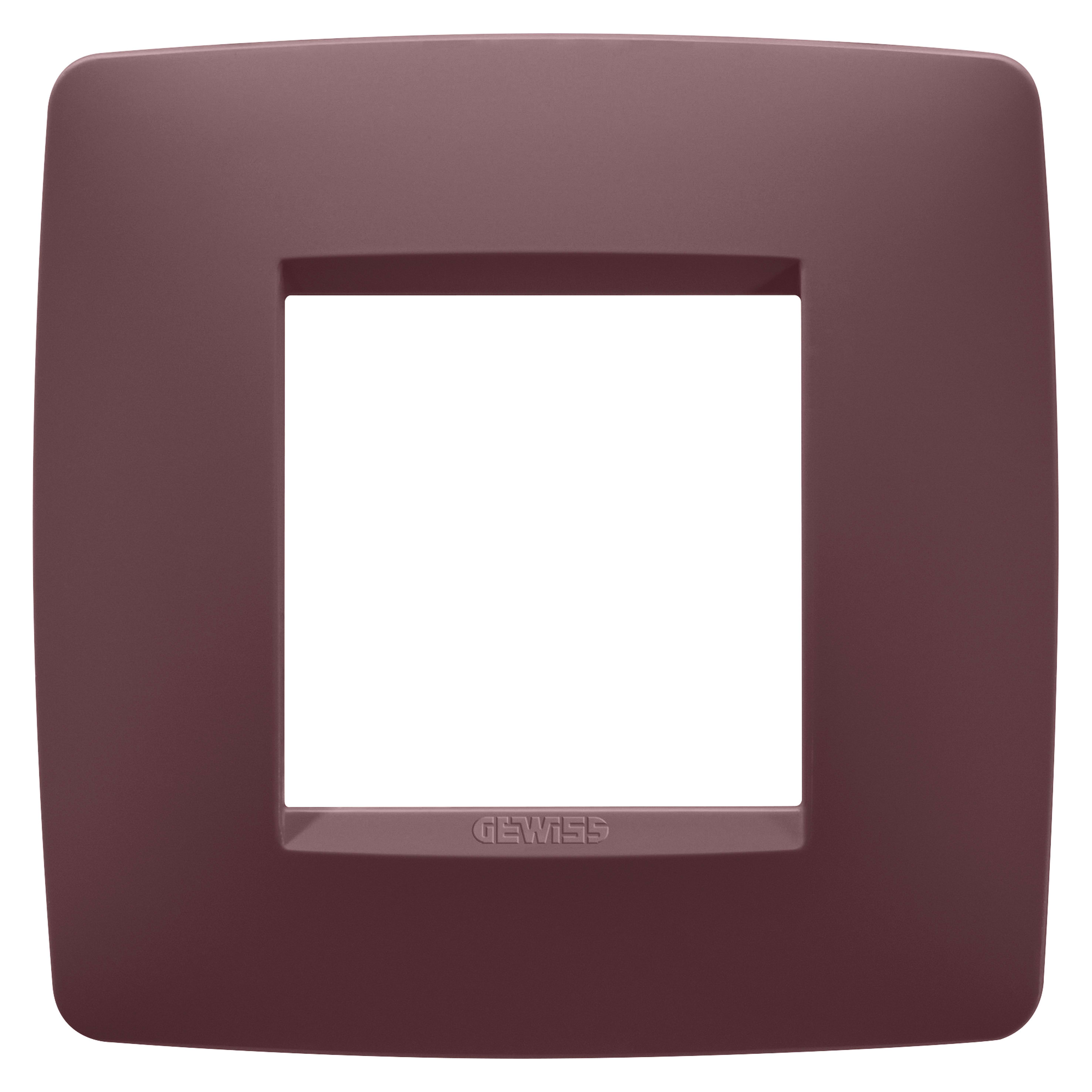 GEWISS - GEWGW16122VD PLACCA ONE INTERNATIONAL - IN TECNOPOLIMERO VERNICIATO - 2 POSTI - TUSCAN RED - CHORUSMART