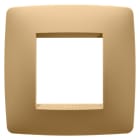 GEWISS - GEWGW16122VO PLACCA ONE INTERNATIONAL - IN TECNOPOLIMERO VERNICIATO - 2 POSTI - ORO - CHORUSMART