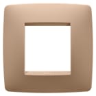 GEWISS - GEWGW16122VX PLACCA ONE INTERNATIONAL - IN TECNOPOLIMERO VERNICIATO - 2 POSTI - RAME CHIARO - CHORUSMART