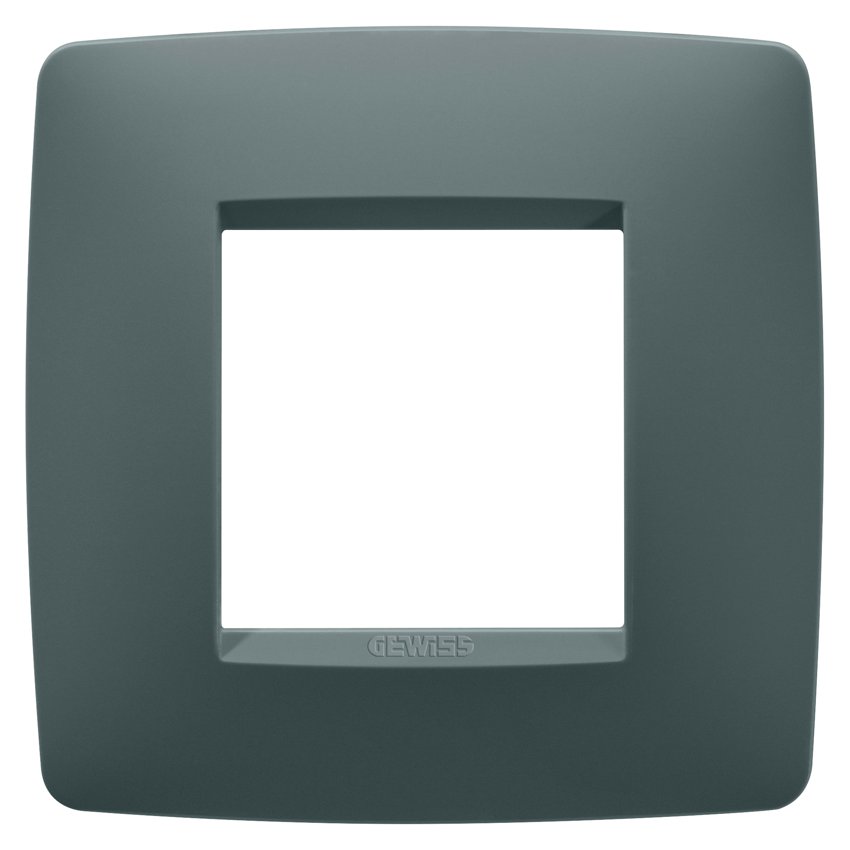 GEWISS - GEWGW16122VZ PLACCA ONE INTERNATIONAL - IN TECNOPOLIMERO VERNICIATO - 2 POSTI - OTTANIO - CHORUSMART