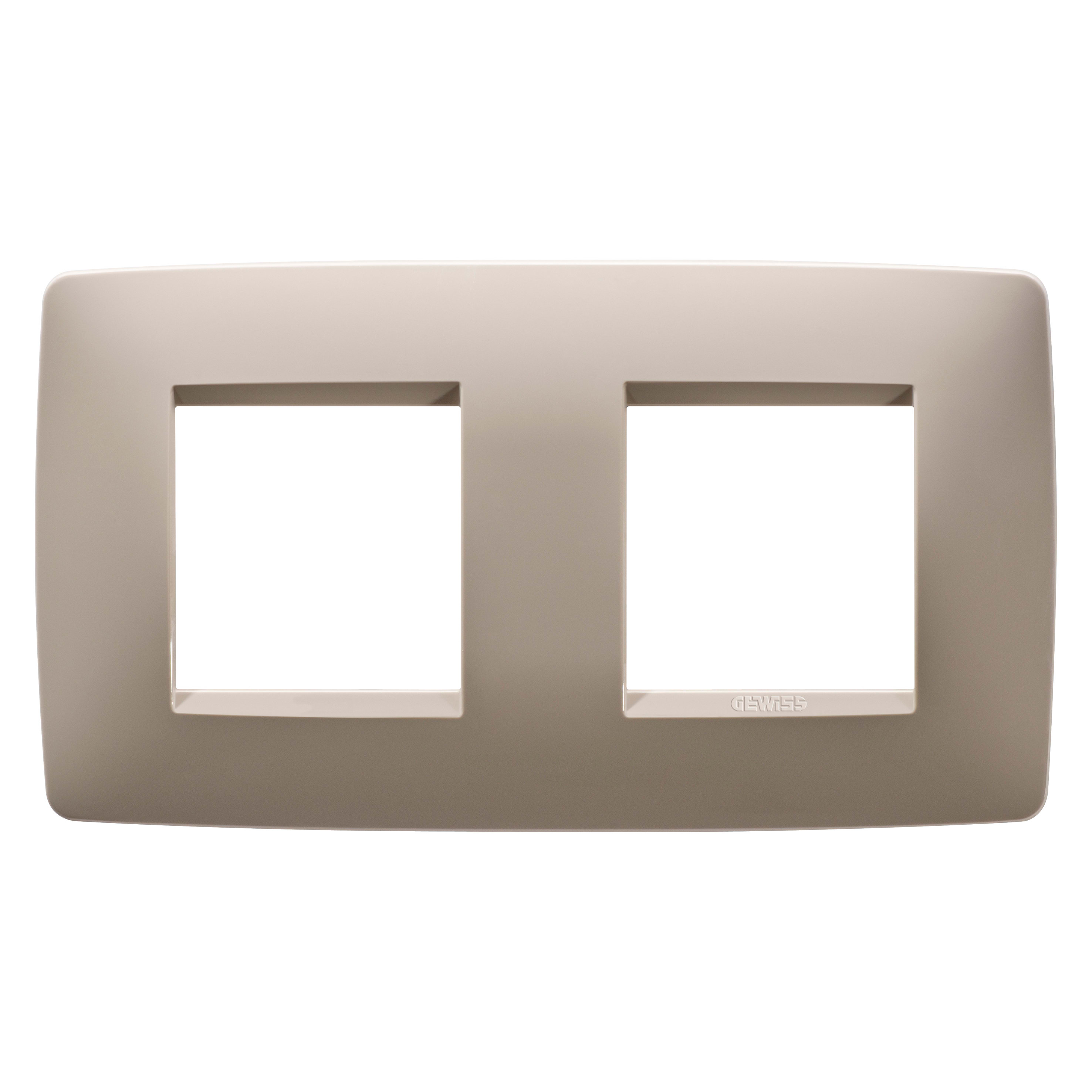 GEWISS - GEWGW16123TC PLACCA ONE INTERNATIONAL - IN TECNOPOLIMERO - 2+2 POSTI ORIZZONTALE - CANAPA - CHORUSMART