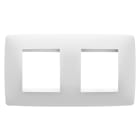 GEWISS - GEWGW16123VW PLACCA ONE INTERNATIONAL - IN TECNOPOLIMERO VERNICIATO - 2+2 POSTI ORIZZONTALE - BIANCO SATINATO - CHORUSMART