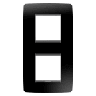 GEWISS - GEWGW16124TN PLACCA ONE INTERNATIONAL - IN TECNOPOLIMERO - 2+2 POSTI VERTICALE INTERASSE 71mm - NERO TONER - CHORUSMART