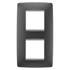 GEWISS - GEWGW16124VN PLACCA ONE INTERNATIONAL - IN TECNOPOLIMERO VERNICIATO - 2+2 POSTI VERTICALE - NERO SATINATO - CHORUSMART