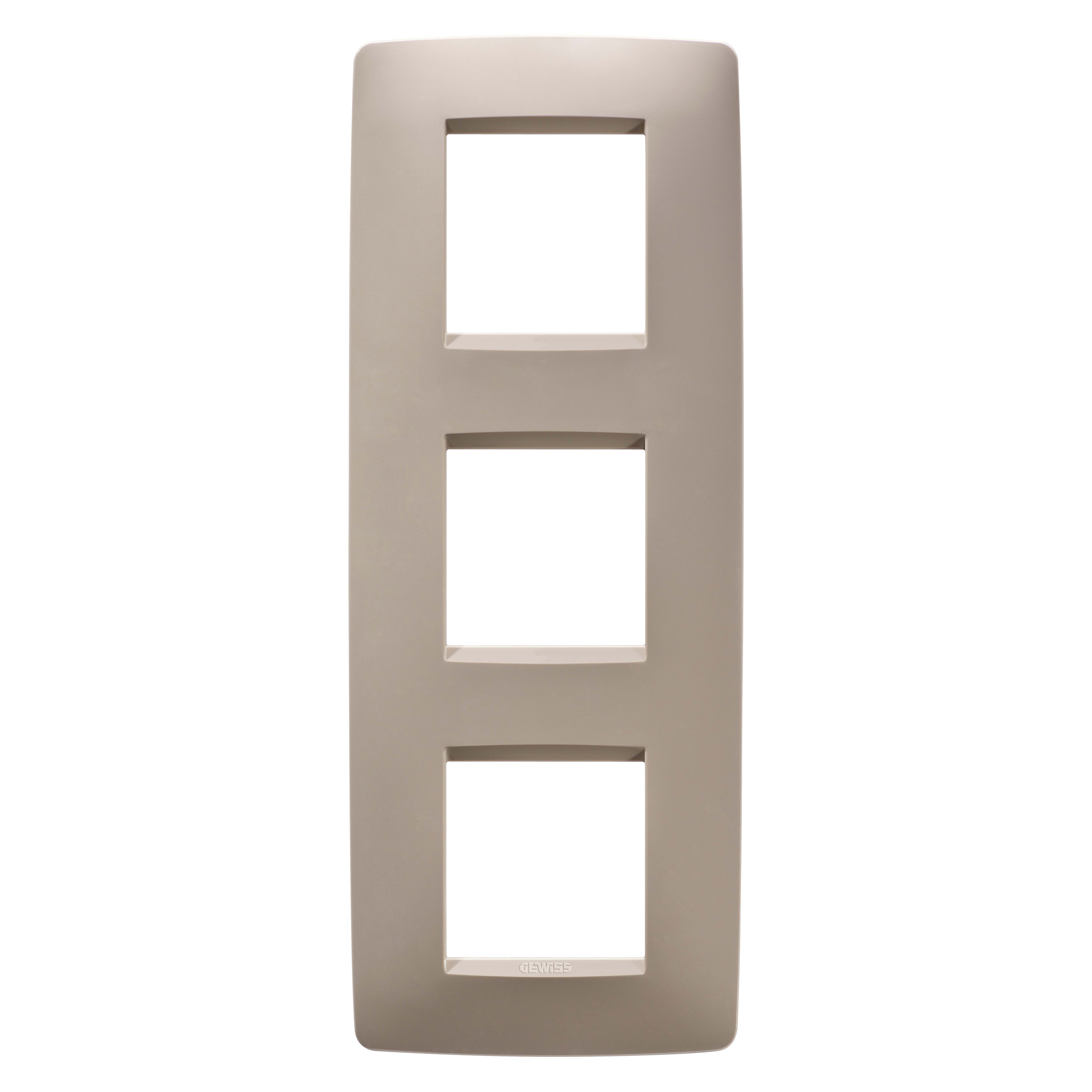 GEWISS - GEWGW16127TC PLACCA ONE INTERNATIONAL - IN TECNOPOLIMERO - 2+2+2 POSTI VERTICALE - CANAPA - CHORUSMART