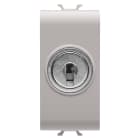 GEWISS - GEWGW13054 DEVIATORE UNIPOLARE 250V ac - 10AX - CON CHIAVE - 1 MODULO - NATURAL BEIGE SATINATO - CHORUSMART