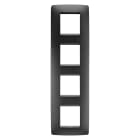 GEWISS - GEWGW16129VN PLACCA ONE INT.2+2+2+2M V.NERO SATINATO