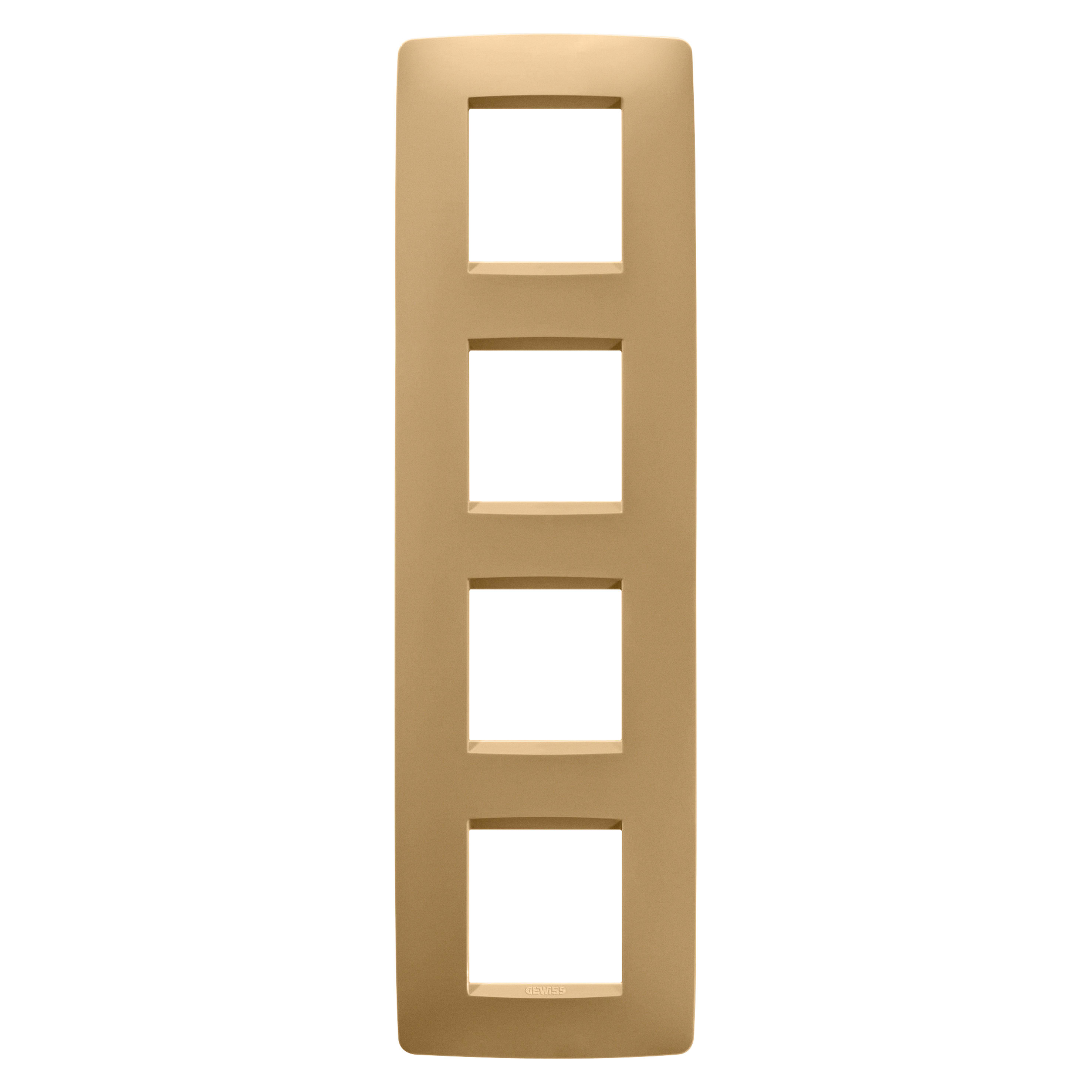 GEWISS - GEWGW16129VO PLACCA ONE INTERNATIONAL - IN TECNOPOLIMERO VERNICIATO - 2+2+2+2 POSTI VERTICALE - ORO - CHORUSMART