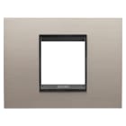 GEWISS - GEWGW16202WS PLACCA LUX - IN METALLO - 2 POSTI - ALLUMINIO SPAZZOLATO LAVY - CHORUSMART