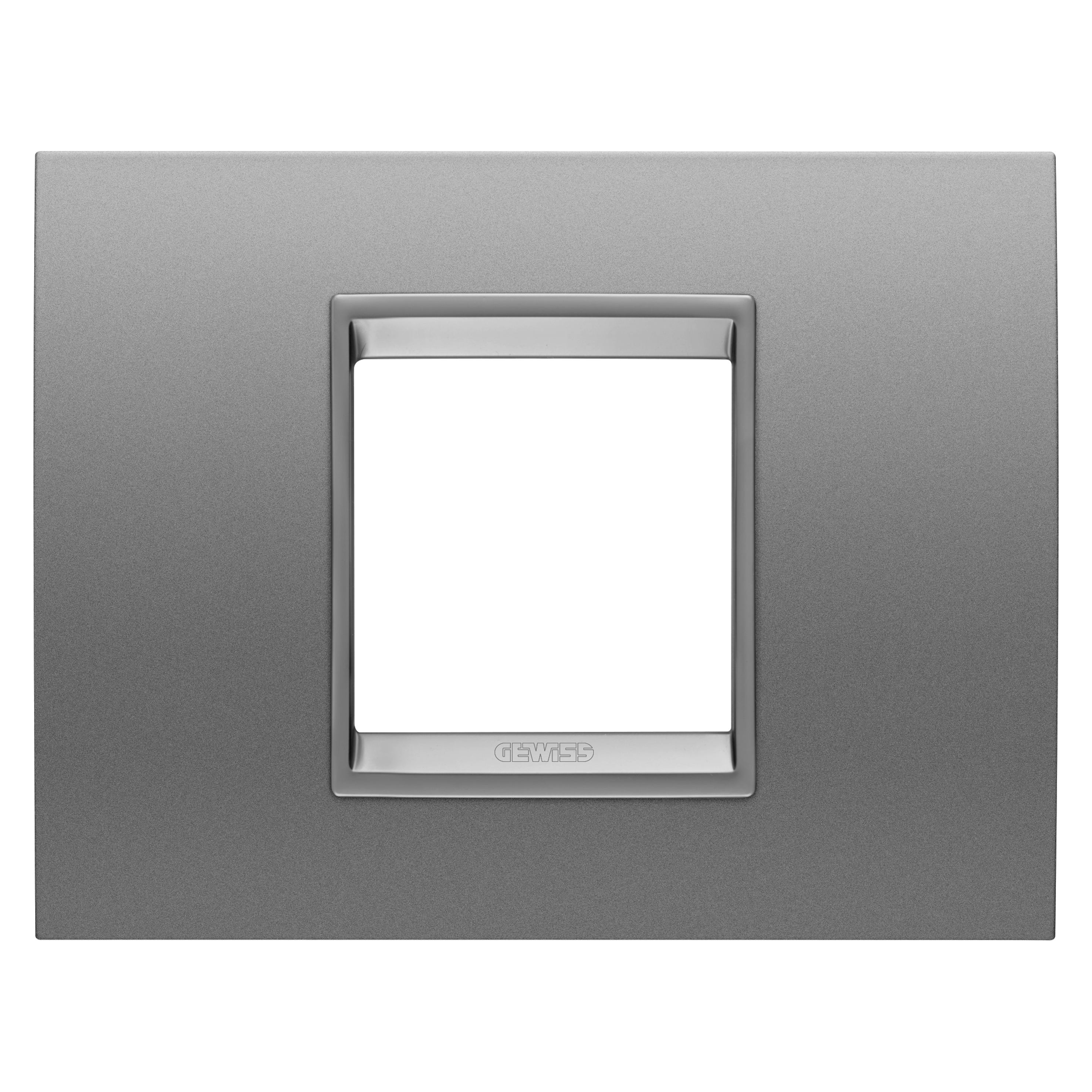 GEWISS - GEWGW16202XA PLACCA LUX 2M METAL ALL.SATI.MONOCHROM