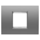 GEWISS - GEWGW16202XA PLACCA LUX 2M METAL ALL.SATI.MONOCHROM
