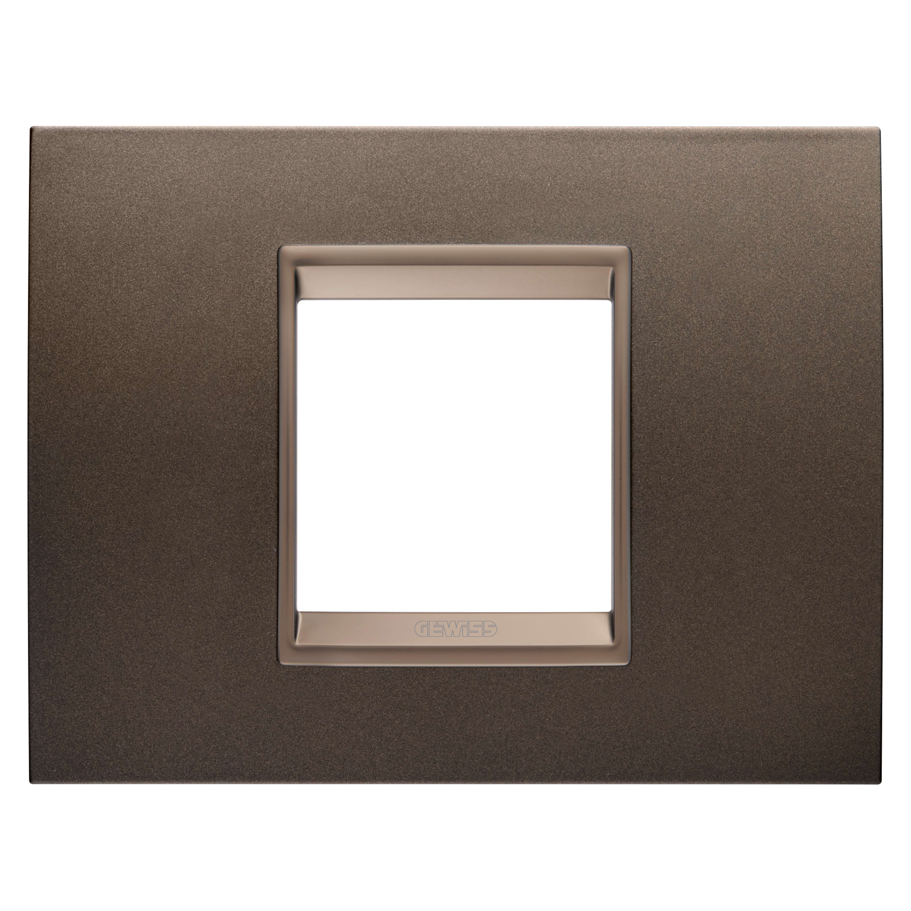 GEWISS - GEWGW16202XV PLACCA LUX 2M METALLO ANODIC BROWN