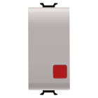 GEWISS - GEWGW13138 PULSANTE UNIPOLARE 250V ac - NC+NA 16A - ARRESTO - LENTE ROSSA - 1 MODULO - NATURAL BEIGE SATINATO - CHORUSMART