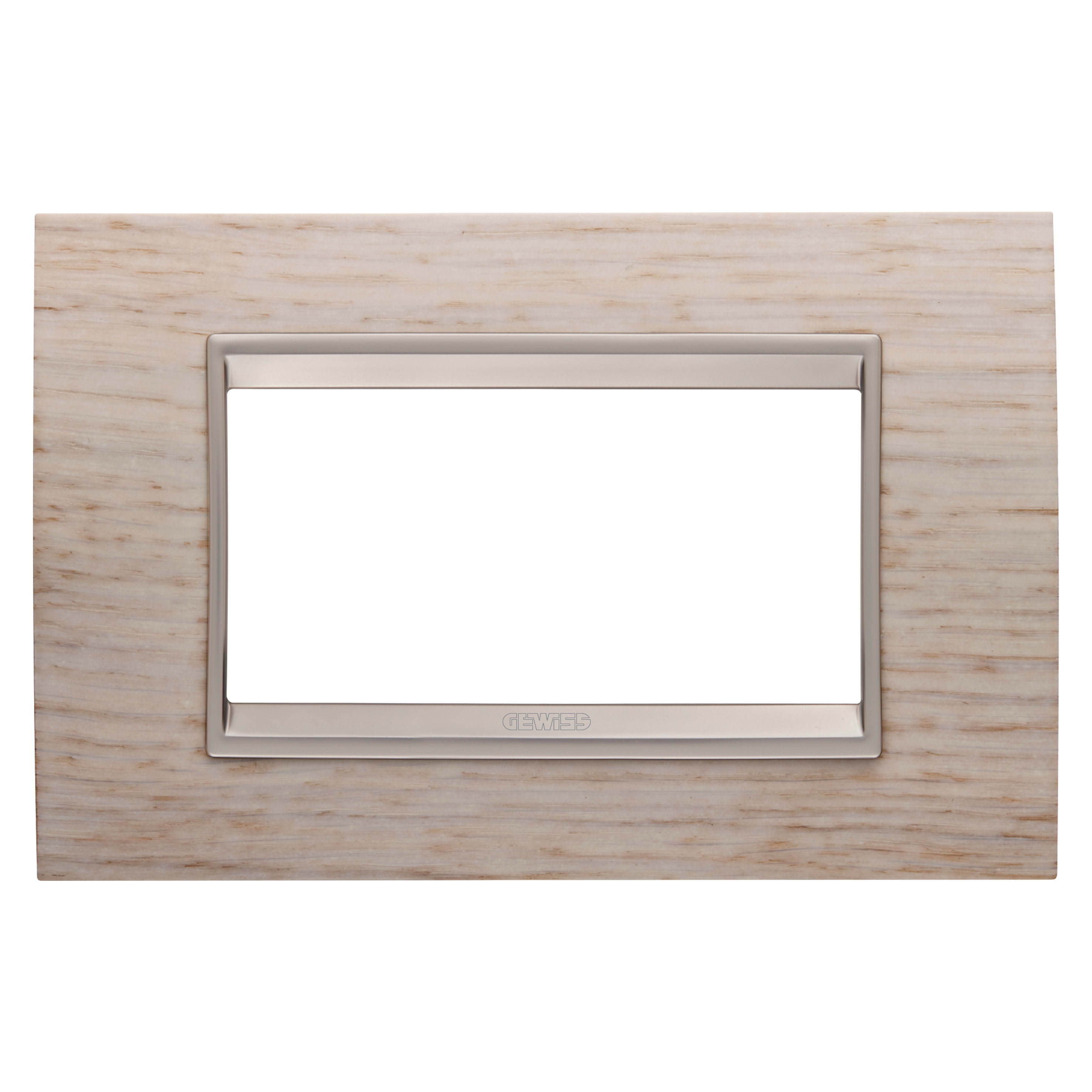 GEWISS GEWGW16204WK PLACCA LUX 4M LEGNO ROVERE CHIARO