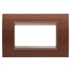 GEWISS - GEWGW16204WU PLACCA LUX 4M LEGNO NOCE