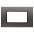 GEWISS - GEWGW16204XF PLACCA LUX - IN METALLO - 4 POSTI - CANNA DI FUCILE - CORNICE CANNA DI FUCILE OPACO - CHORUSMART