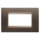GEWISS - GEWGW16204XV PLACCA LUX 4M METALLO ANODIC BROWN