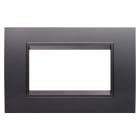 GEWISS - GEWGW16204YA PLACCA LUX - IN TECNOPOLIMERO - 4 POSTI - ARDESIA ABSOLUTE- CORNICE ARDESIA OPACO - CHORUSMART