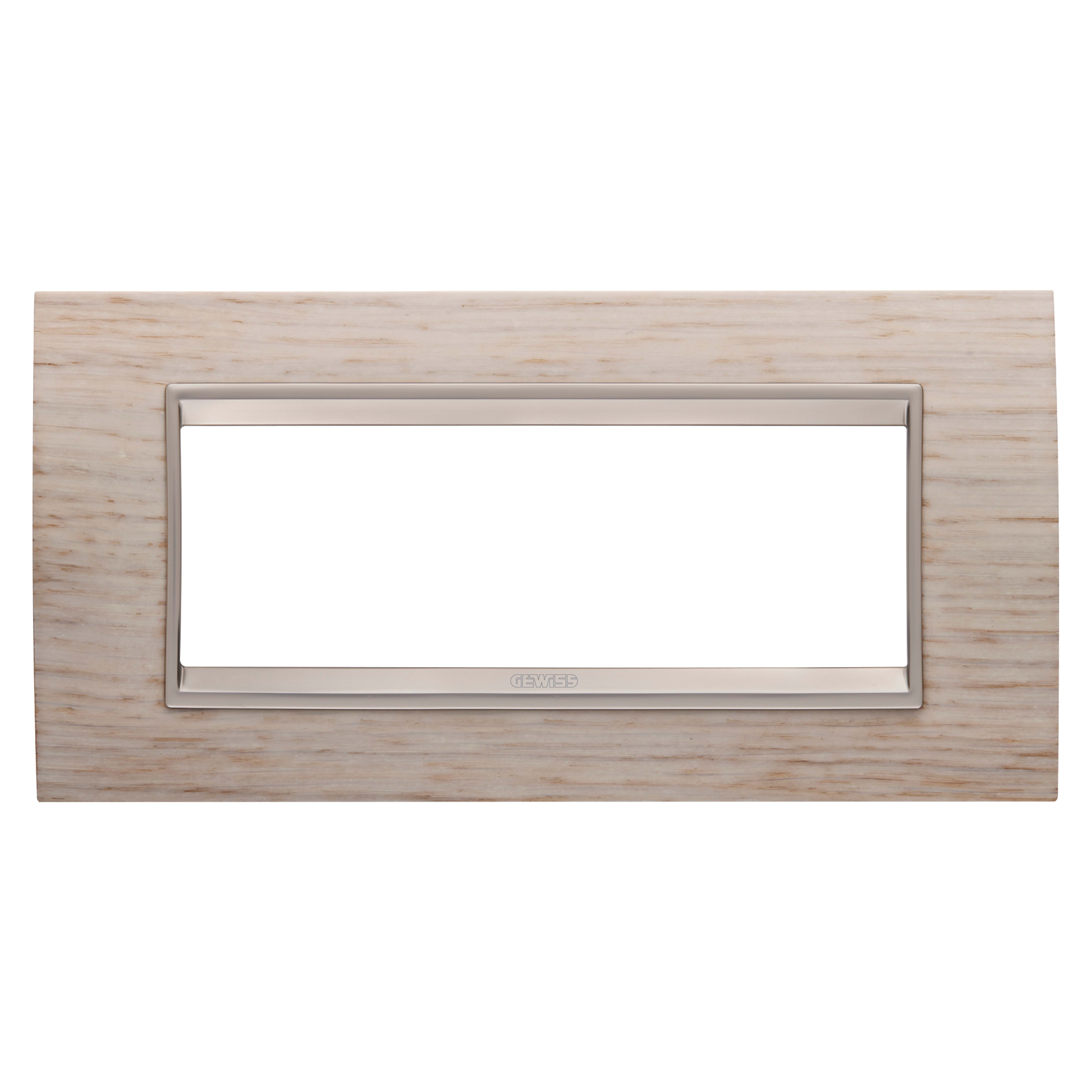 GEWISS GEWGW16206WK PLACCA LUX 6M LEGNO ROVERE CHIARO