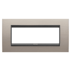 GEWISS - GEWGW16206WS PLACCA LUX - IN METALLO - 6 POSTI - ALLUMINIO SPAZZOLATO LAVY - CHORUSMART