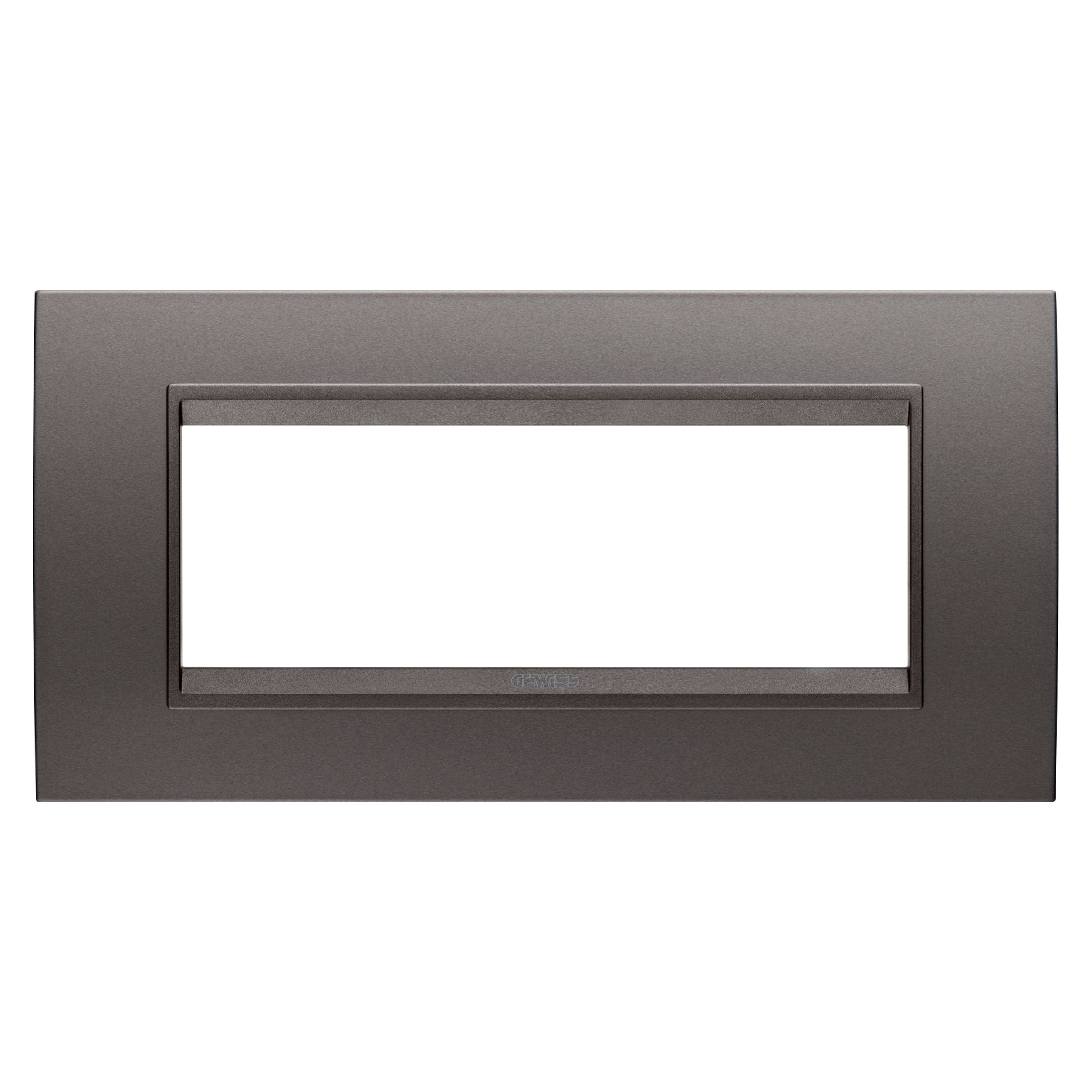 GEWISS - GEWGW16206XF PLACCA LUX - IN METALLO - 6 POSTI - CANNA DI FUCILE - CORNICE CANNA DI FUCILE OPACO - CHORUSMART