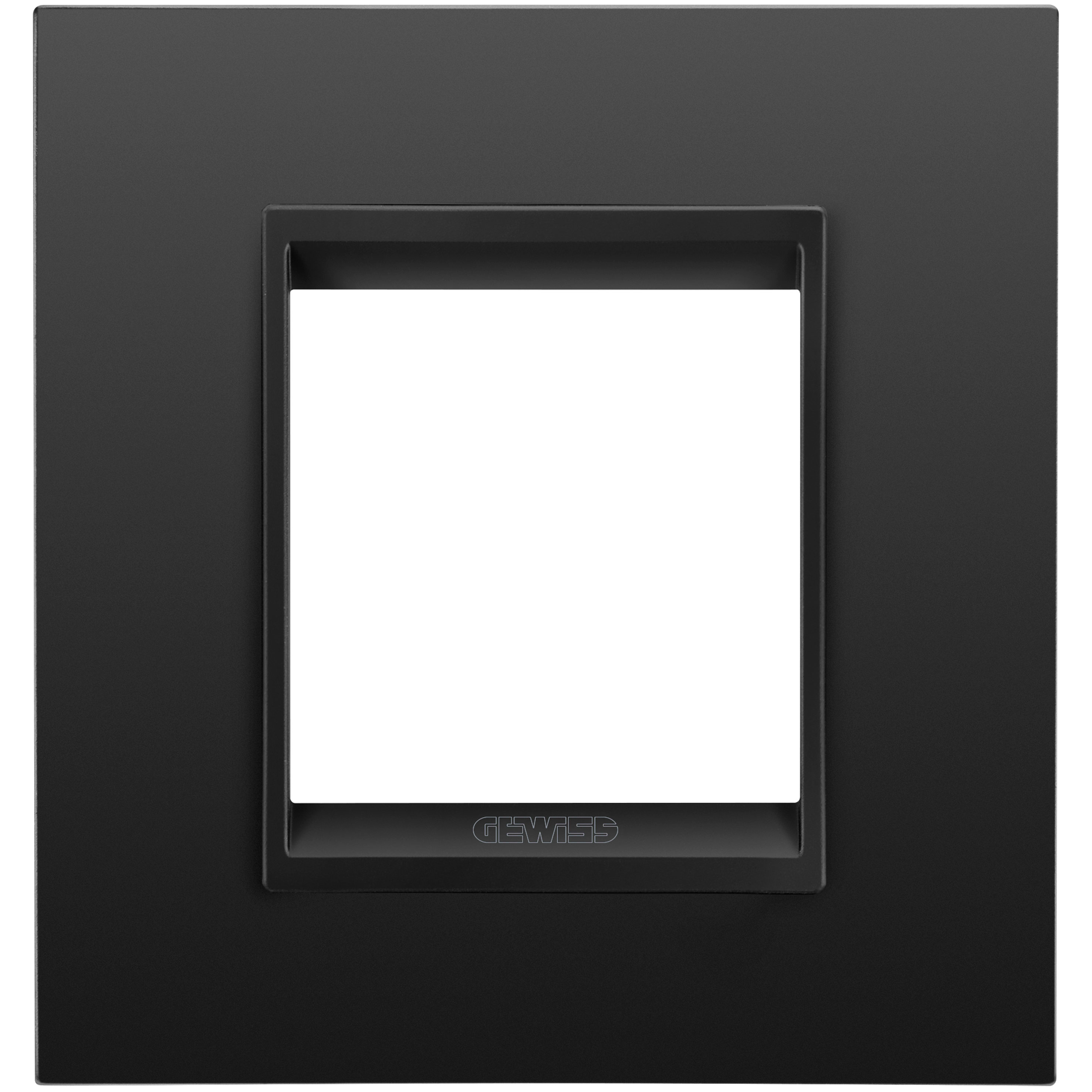 GEWISS GEWGW16222XM PLACCA LUX INT.2M MET.NERO SATINATO