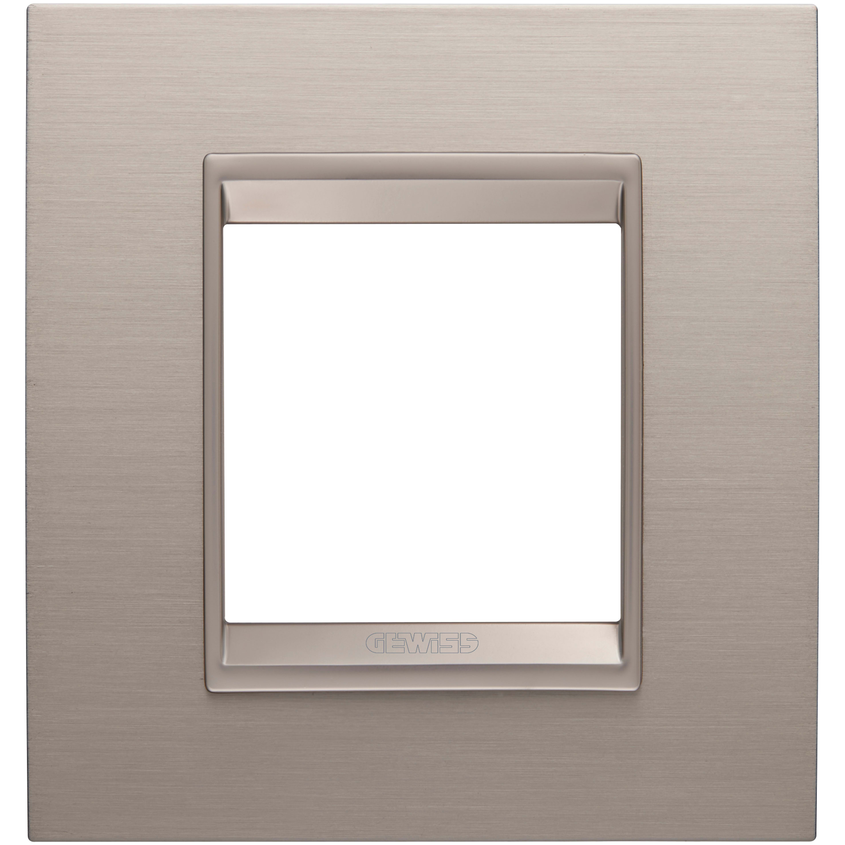 GEWISS GEWGW16222XS PLACCA LUX INT.2M MET.ALLU SPAZZ.