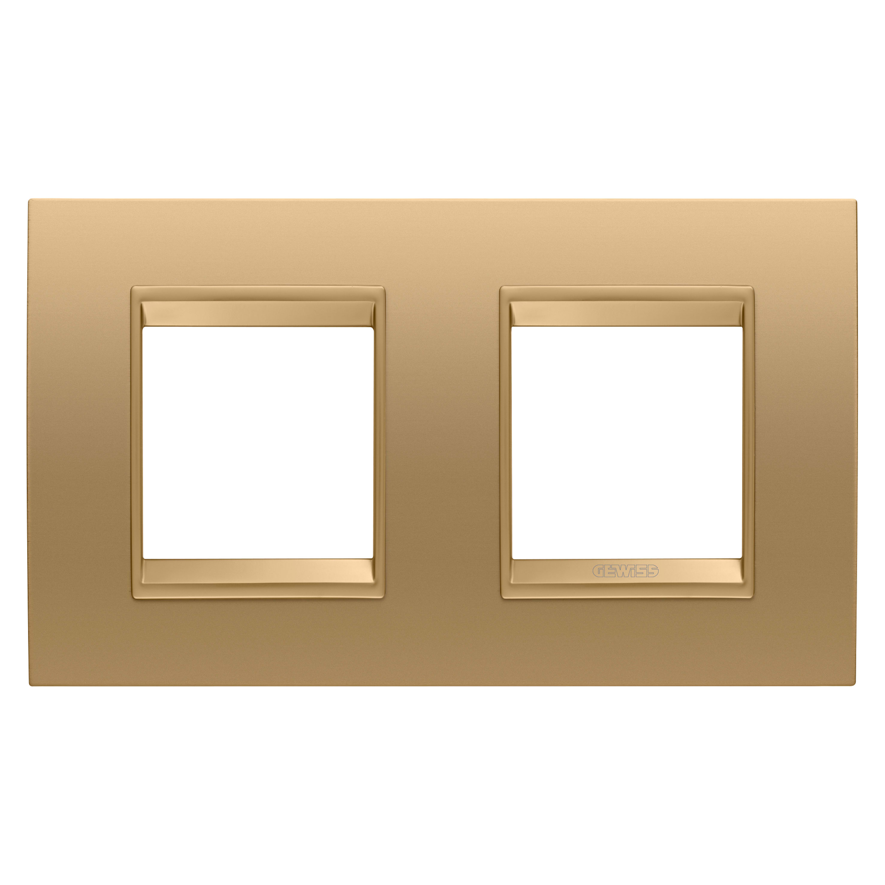 GEWISS GEWGW16223XG PLACCA LUX INT.2+2M O MET.ORO