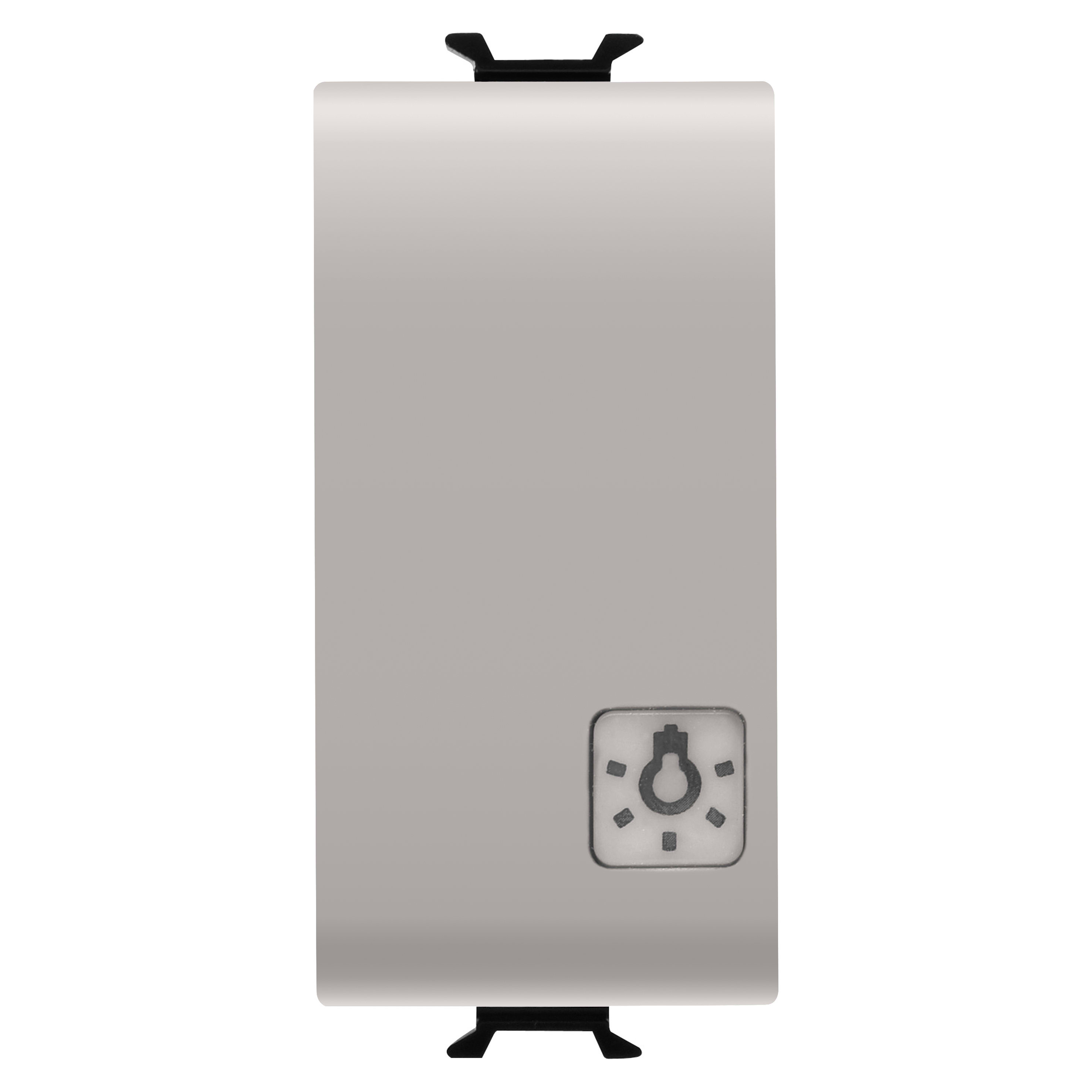 GEWISS - GEWGW13151 PULSANTE UNIPOLARE 250V ac - NA 16A ILLUMINABILE - CON LENTE NEUTRA SOSTITUIBILE -SIMBOLO LUCE - 1 MODULO - NATURAL BEIGE SATINATO - CHORUSMART