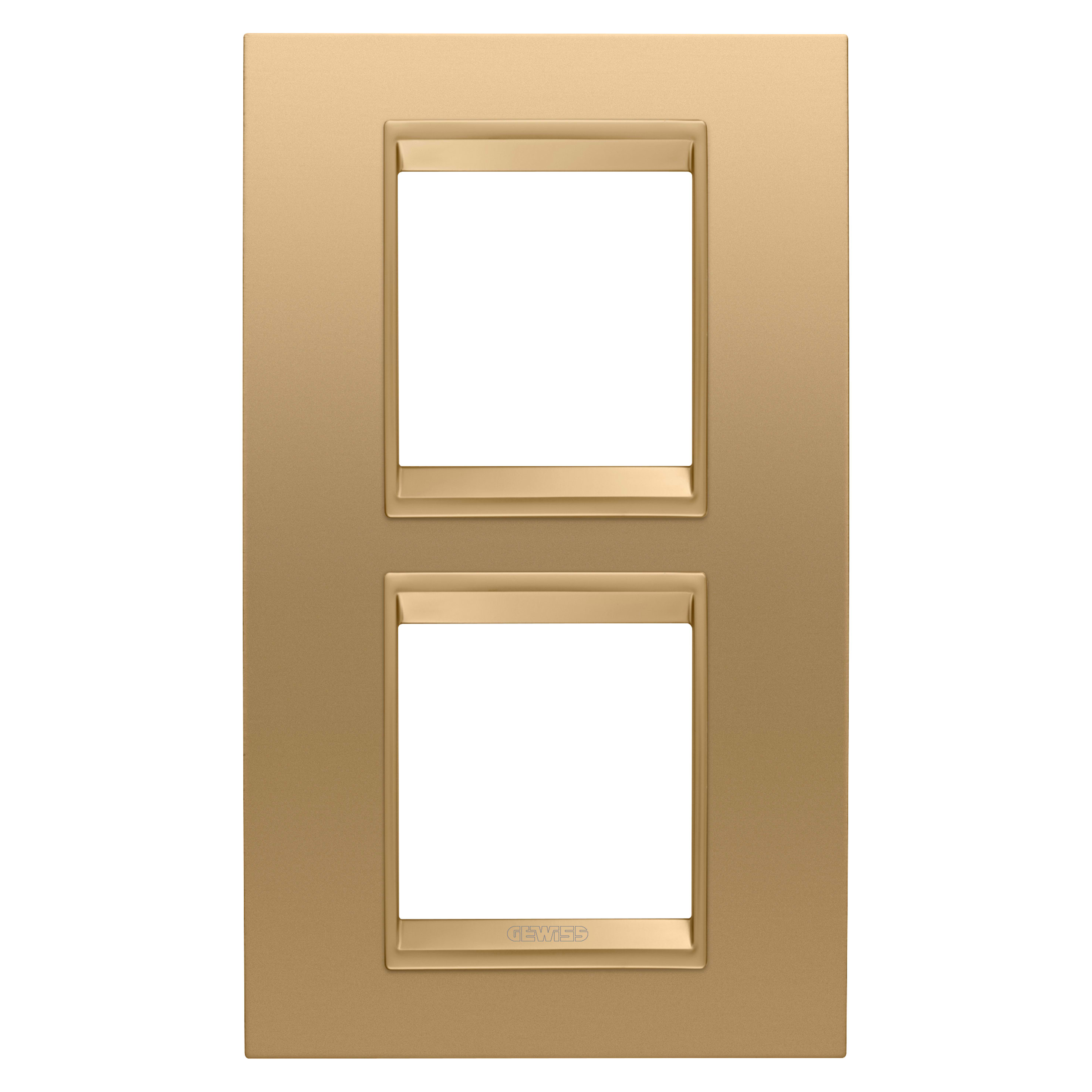 GEWISS - GEWGW16224XG PLACCA LUX INT.2+2M V MET.ORO