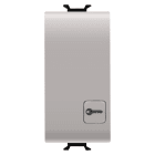 GEWISS - GEWGW13152 PULSANTE UNIPOLARE 250V ac - NA 16A ILLUMINABILE - CON LENTE NEUTRA SOSTITUIBILE - SIMBOLO CHIAVE - 1 MODULO - NATURAL BEIGE SATINATO - CHORUSMART