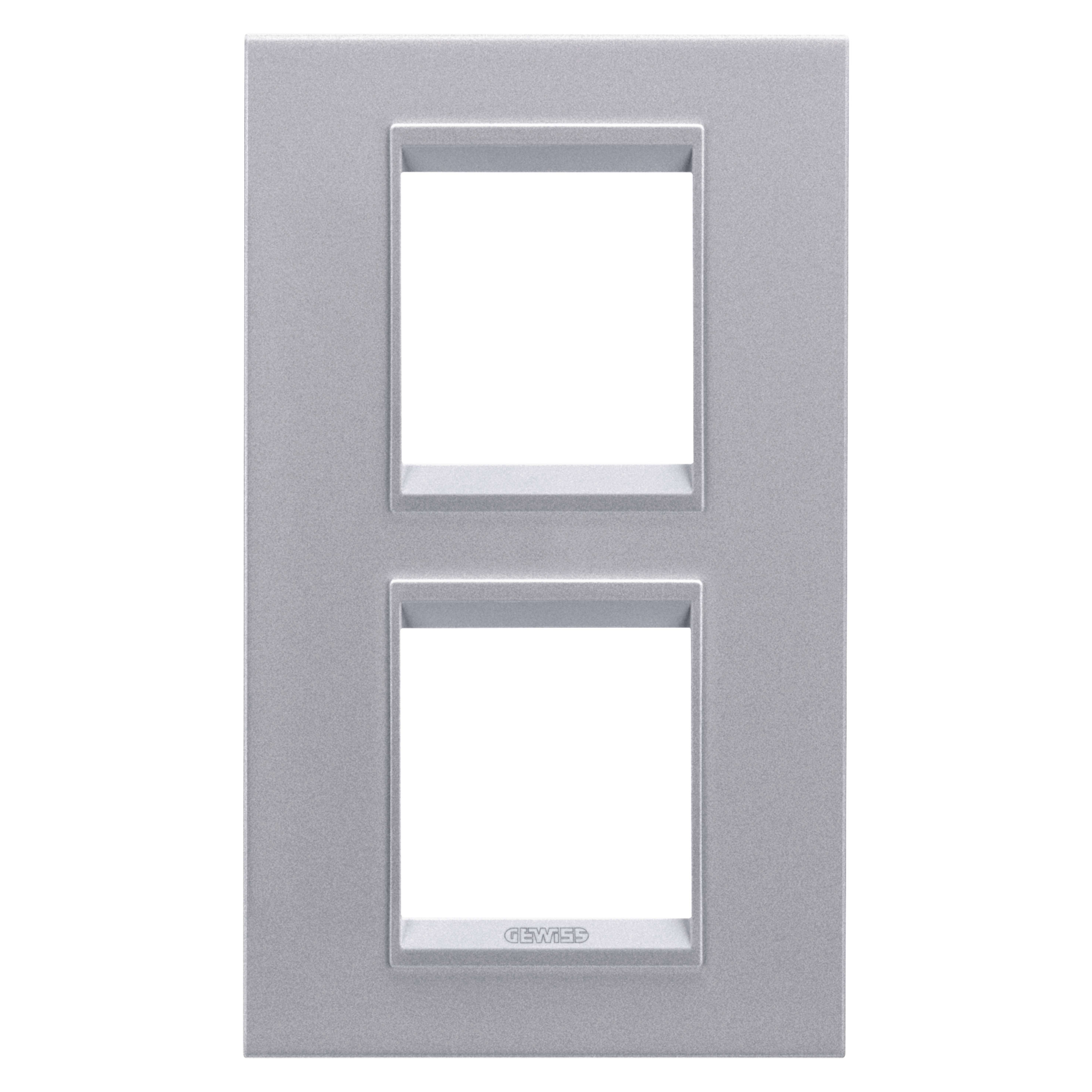 GEWISS - GEWGW16224YT PLACCA LUX INTERNATIONAL - IN TECNOPOLIMERO VERNICIATO - 2+2 POSTI VERTICALE - TITANIO MONOCHROME - CHORUSMART