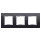 GEWISS - GEWGW16226TN PLACCA LUX INTERNATIONAL - IN TECNOPOLIMERO - 2+2+2 POSTI ORIZZONTALE - NERO TONER - CHORUSMART