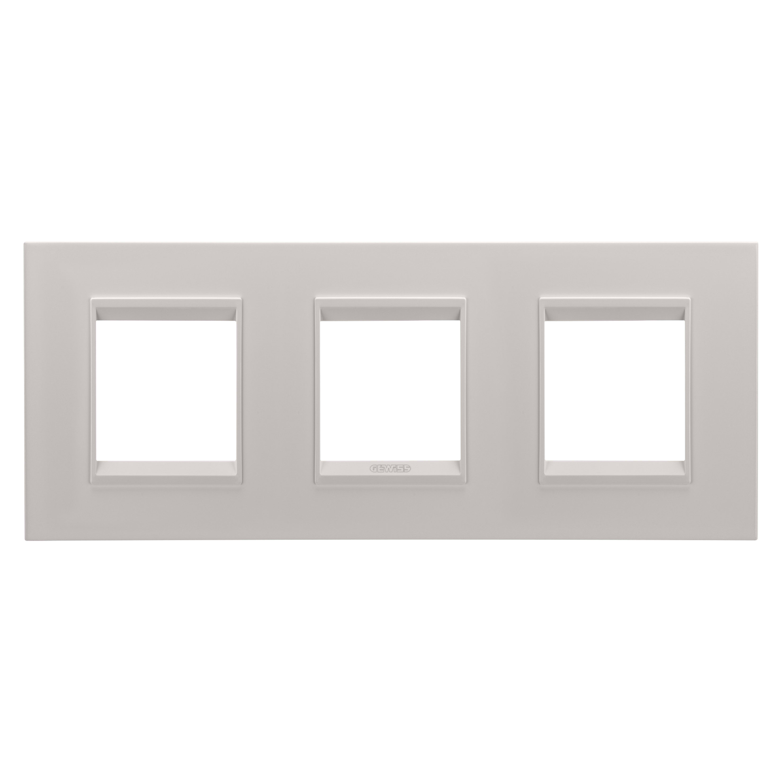 GEWISS - GEWGW16226XL PLACCA LUX INTERNATIONAL - IN METALLO - 2+2+2 POSTI ORIZZONTALE - NATURAL BEIGE MONOCHROME - CHORUSMART