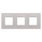 GEWISS - GEWGW16226XL PLACCA LUX INTERNATIONAL - IN METALLO - 2+2+2 POSTI ORIZZONTALE - NATURAL BEIGE MONOCHROME - CHORUSMART